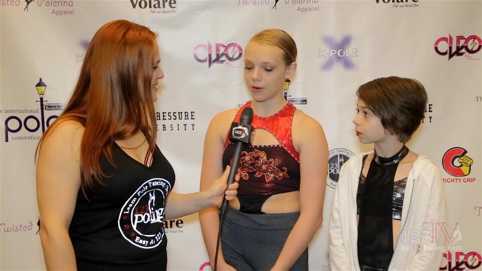 Paige and Haley being interviewed at PoleCon.