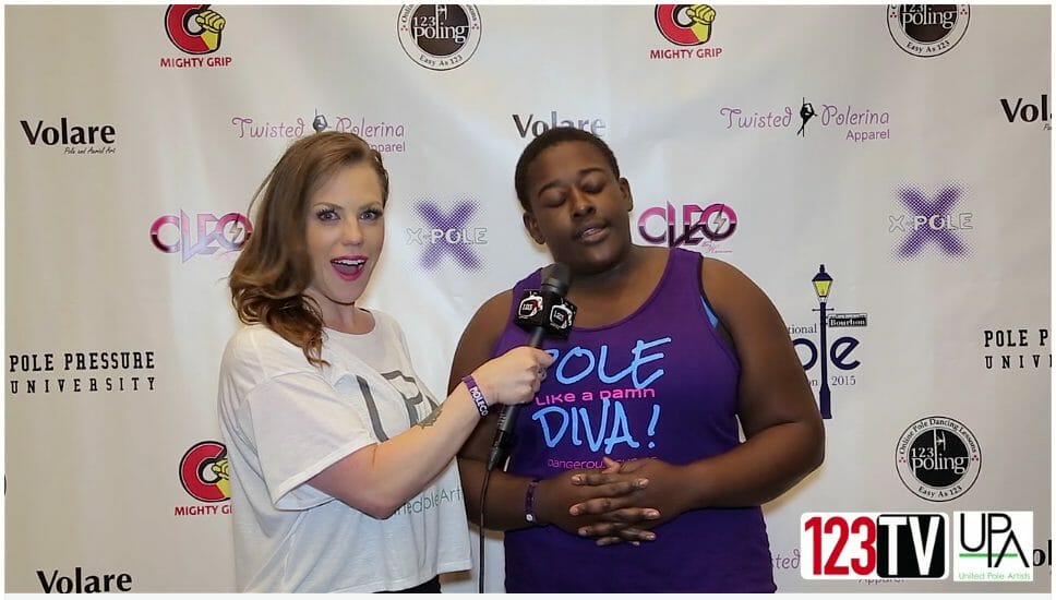 Roz the Diva gets interviewed by 123TV at PoleCon