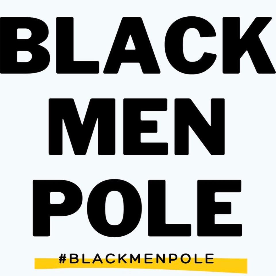 Text in bold font: Black Men Pole