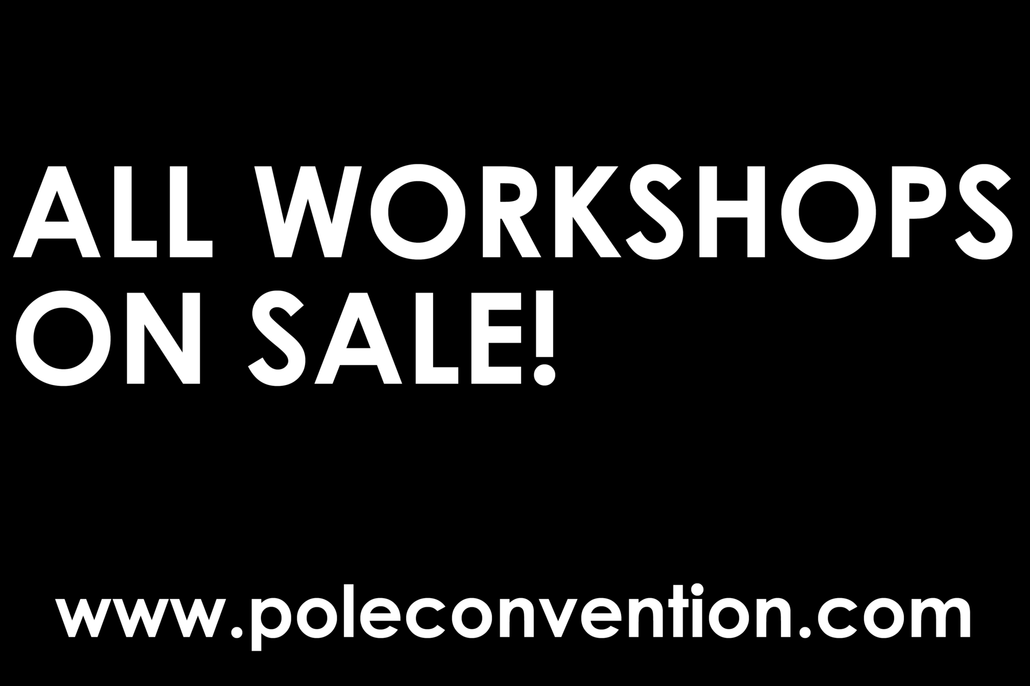 Text: All workshops on sale!