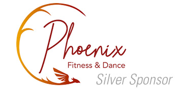 Phoenix Fitness & Dance logo with text: Silver Sponsor