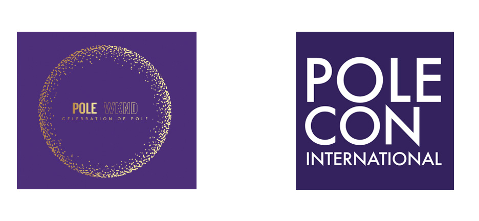 Two logos: Pole Wknd and PoleCon International