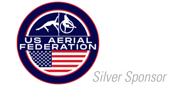 US Aerial Federation Logo with text Silver Sponsor