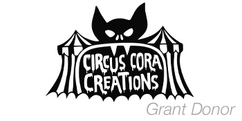 Circus Cora Creations Logo + words "Grant Donor"