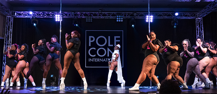 Vertical Joes studio group performs at PoleCon 2022