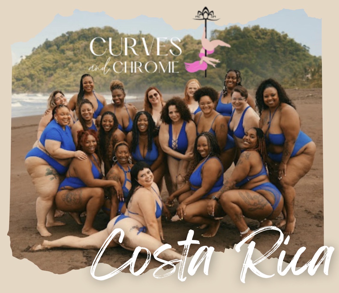 Women posing on a beach